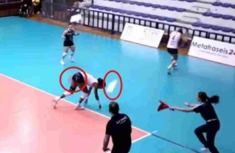 Απίστευτο! Έπεσαν σοβάδες από το ταβάνι δίπλα σε αθλήτρια του Άρη – Δείτε βίντεο