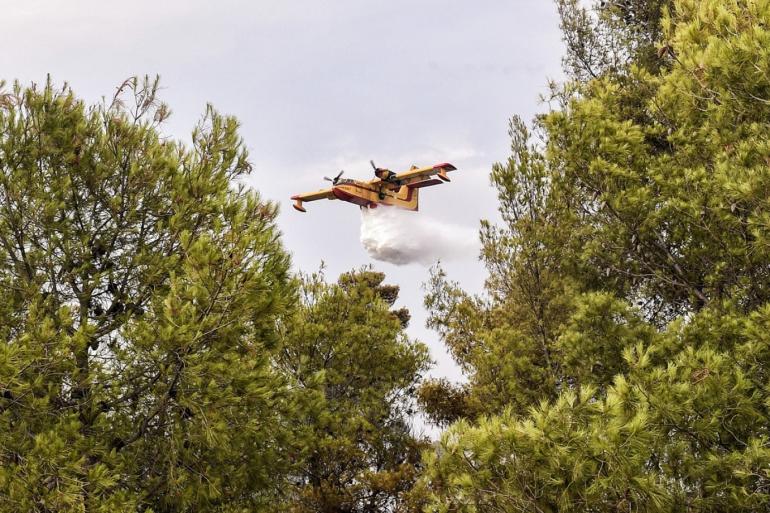 Πυρκαγιά στο Κατάφυτο Νευροκοπίου Δράμας, επιχειρούν τέσσερα εναέρια
