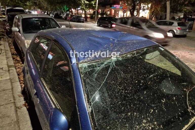 Θεσσαλονίκη: Δέντρο καταπλάκωσε σταθμευμένα αυτοκίνητα στην Τούμπα