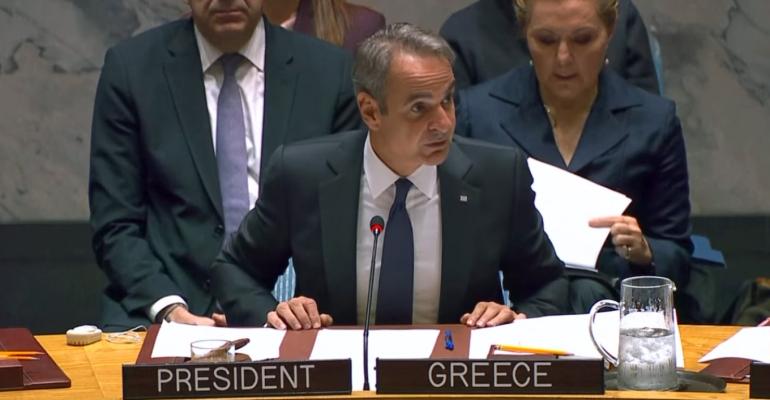 Παρέμβαση Μητσοτάκη στο Συμβούλιο Ασφαλείας του ΟΗΕ: Το τουρκολιβυκό μνημόνιο είναι παράνομο, η γεωγραφία δεν μπορεί να ξαναγραφτεί