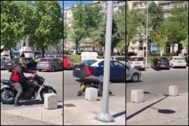 BINTEO-Θεσσαλονίκη: Οδηγός μοτοσικλέτας… γκαζώνει και πέφτει πάνω σε σταθμευμένο όχημα!