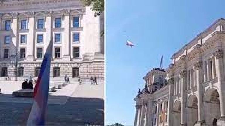 Γερμανία: Drone με τη σημαία της Ρωσίας πάνω από την Bundestag
