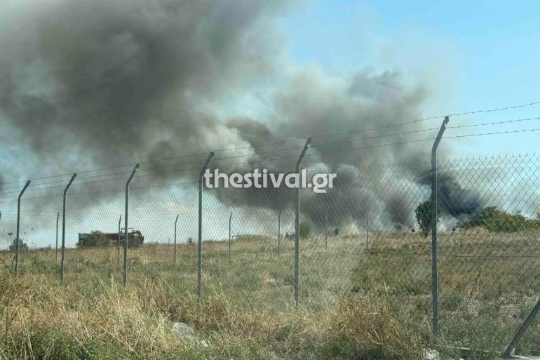 Θεσσαλονίκη: Φωτιά σε ξερά χόρτα στα Διαβατά