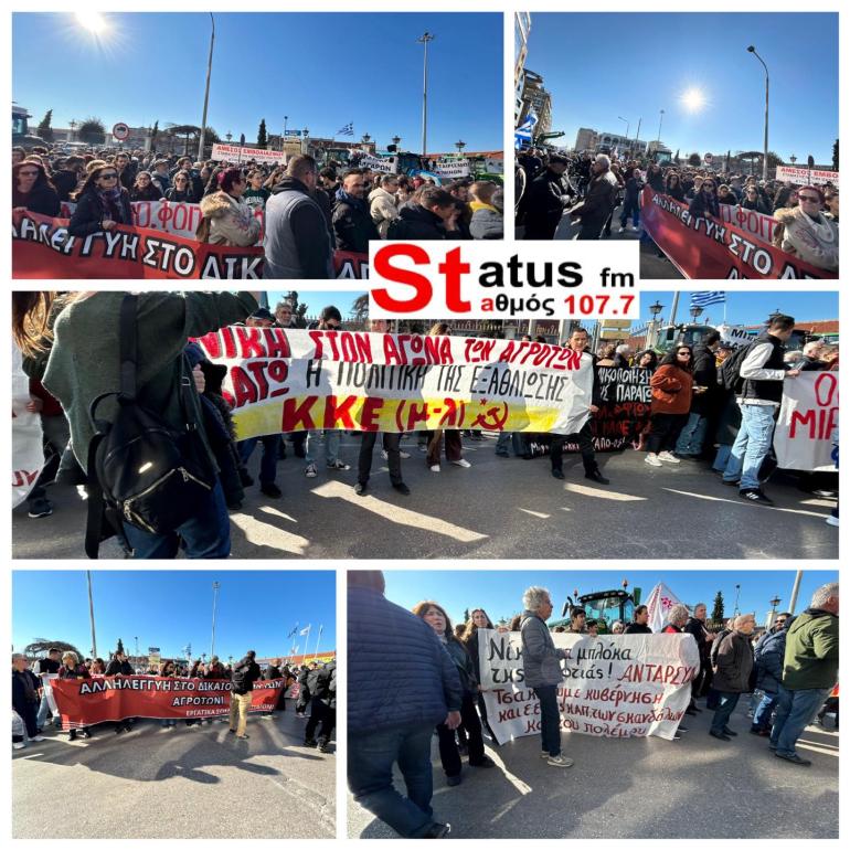 ΦΩΤΟ-ΤΩΡΑ-Λιμάνι Θεσσαλονίκης-Σε εξέλιξη το πανελλαδικό συλλαλητήριο των αγροτών-Καπνογόνα,σημαίες ακόμα και...φέρετρα
