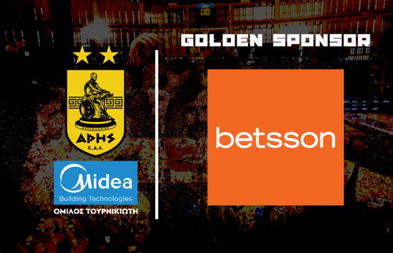 Η Betsson Χρυσή Χορηγός του Άρη Midea BC για 2η συνεχόμενη χρονιά