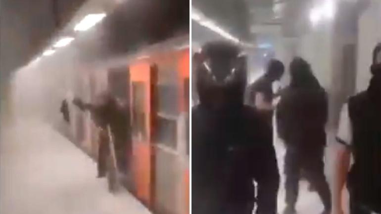 Άγρια επεισόδια ακροδεξιών-αντιεξουσιαστών στο Μοναστηράκι ενώ τα βαγόνια του ΗΣΑΠ ήταν γεμάτα κόσμο