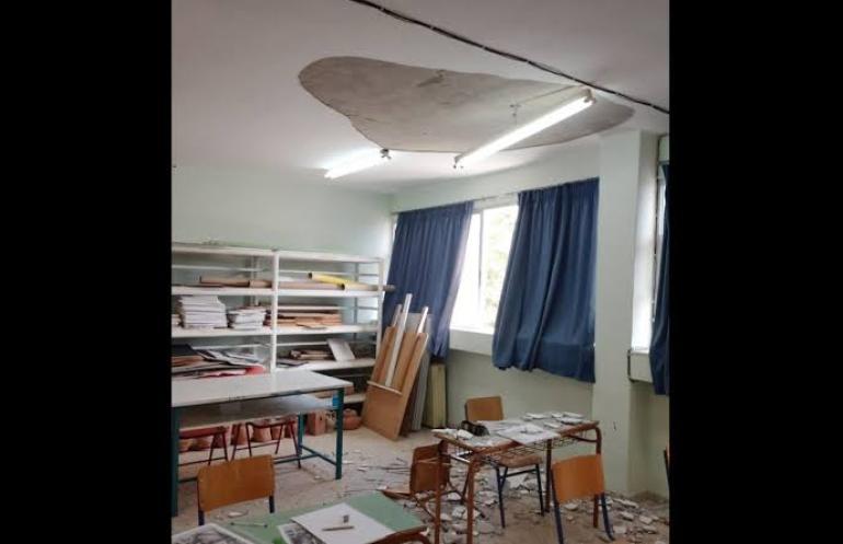 Στο νοσοκομείο 14χρονος μαθητής, έπεσε σοβάς από το ταβάνι του γυμνασίου