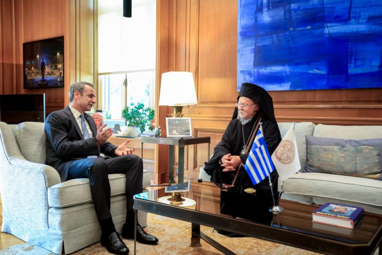 Συνάντηση Μητσοτάκη - Βαρθολομαίου: Η ελληνική Πολιτεία στέκεται πάντα δίπλα στο Πατριαρχείο