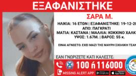 Νέα εξαφάνιση 16χρονης στο Παγκράτι - Πιθανό να βρίσκεται με συνομήλική της που εξαφανίστηκε την ίδια μέρα