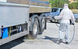Εγκατάσταση απολυμαντικού σταθμού οχημάτων στη Χαλκιδική