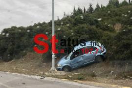 Θεσσαλονίκη: Ανετράπη όχημα στην εξωτερική περιφερειακή Οδό