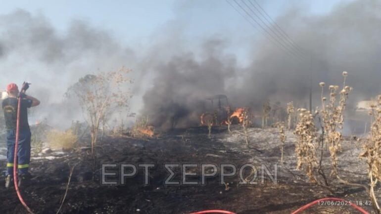 Σέρρες: Νεκρός 75χρονος σε φωτιά στο Παραλίμνιο