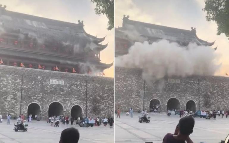 Σοκαριστικό βίντεο: Ναός 650 ετών στην Κίνα καταρρέει σαν χάρτινος πύργος - Είχε ανακαινιστεί πρόσφατα